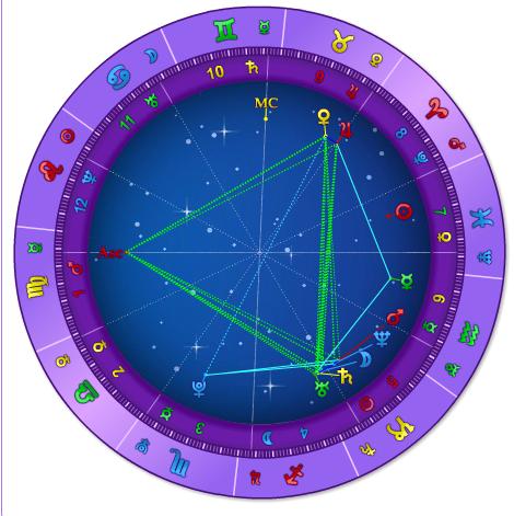 星盘:太阳双鱼,月亮摩羯,水星水瓶,金星木星金牛,火星土星天王海王