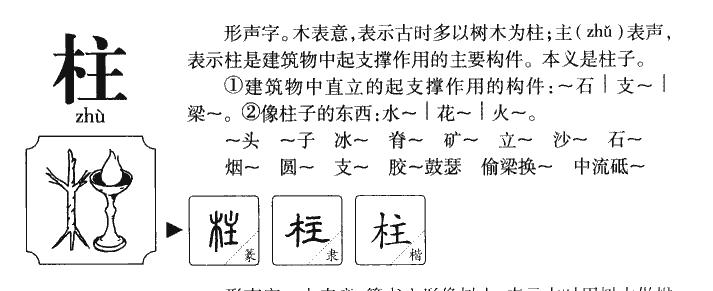 柱字五行属什么柱字取名有什么意义