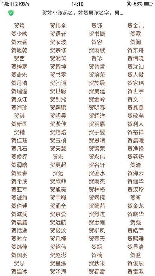 取名字姓贺 起名姓贺