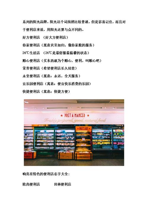 特色十足的便利店名字大全docx