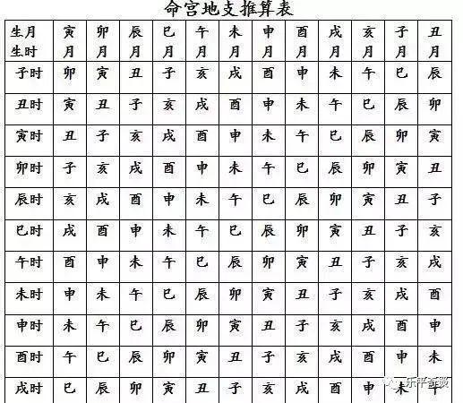 八字胎元命宫